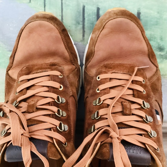 Allen Edmonds Men’s 11 D Canyon Weatherproof Runner Sap Brown Suede Vibram Sole - Picture 4 of 16